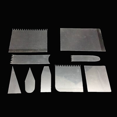 9Pcs/Set Dough Scraper Transparent Multi Purpose Mousse Crea
