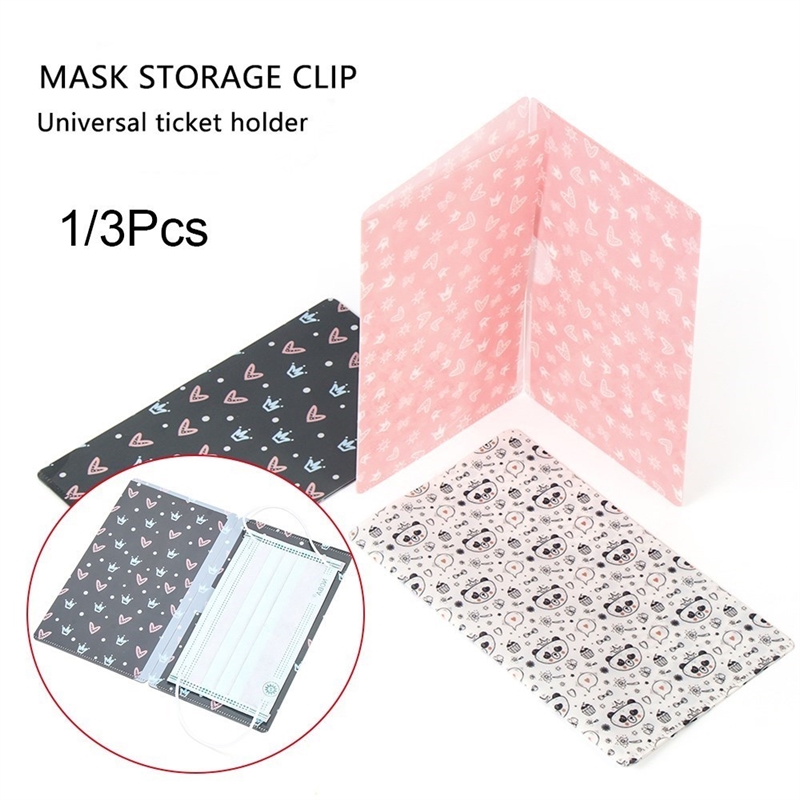 1/3Pcs Portable Mask Storage Folder Container Case Masks Ke