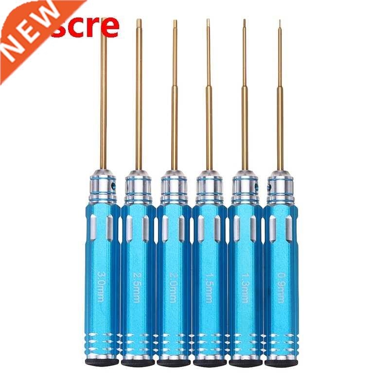 6pcs RC Tools hex 0.9/1.3/1.5/2/2.5/3mm Allen Driver HSS Tit
