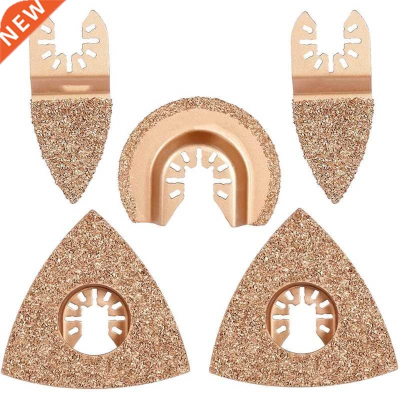 5Pcs Mixed Universal Carbide Oscillating Tool Bles Set, Qu
