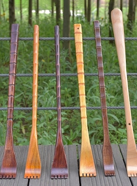 1Pc Long Natural Wood Back Scratcher Massager Pen Clip Hand