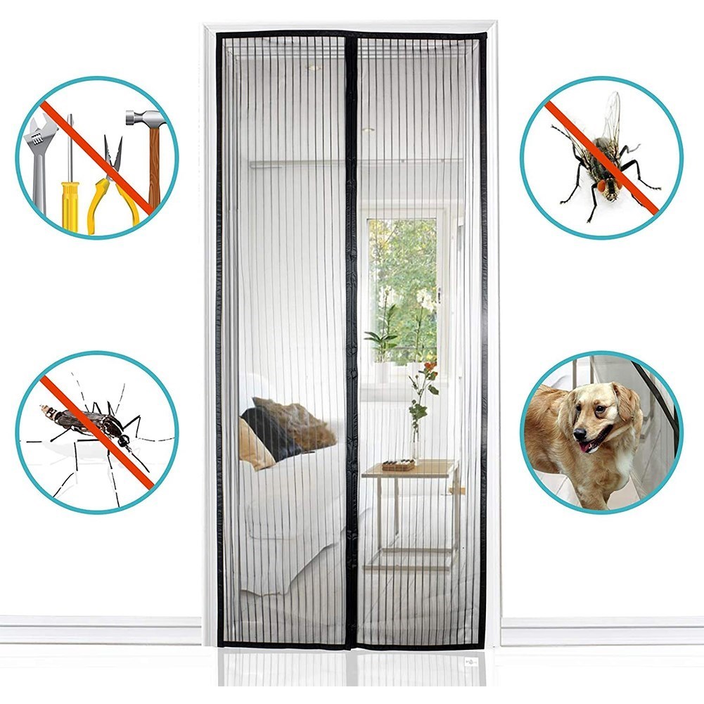 Curtains Door-Sticker Mosquito-Net Balcony Magnetic Mesh Ins