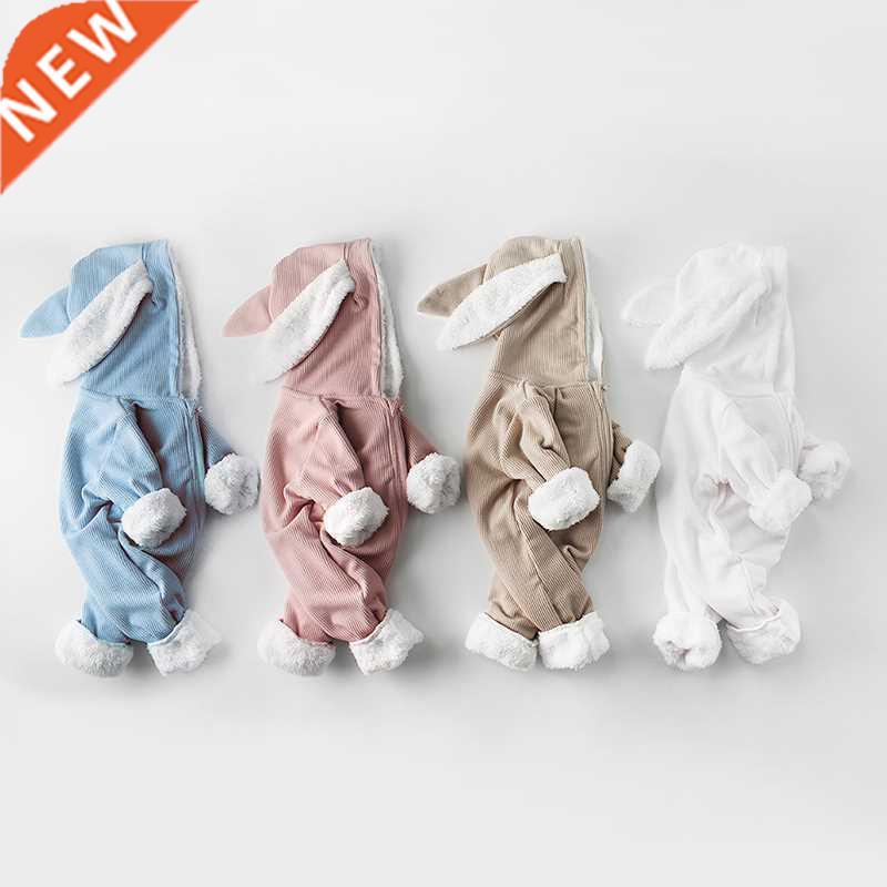 Winter Baby Rompers Newborn Boys Girls Clothes Rabbit Ear Ho