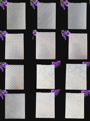 NEW 2022 Embossing Folder Transparent Plastic Plates Design
