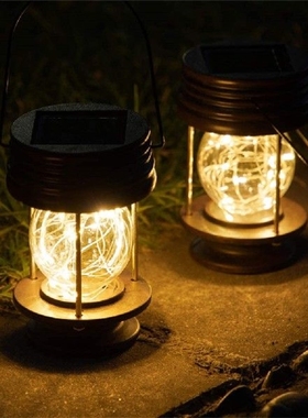 4Pack Outdoor Hanging Solar Lights Flickering Decorative