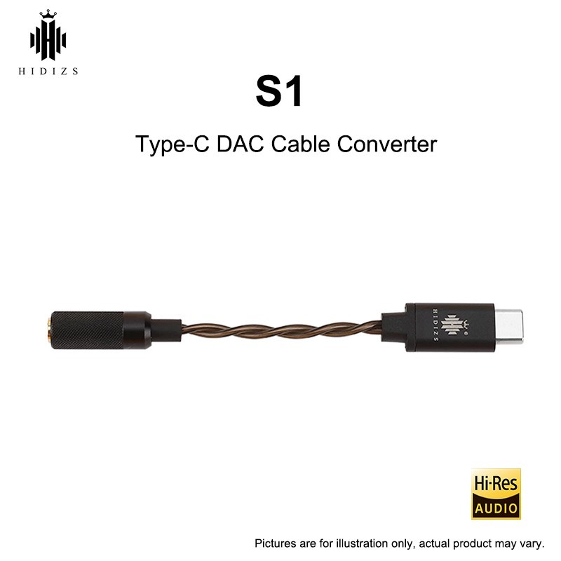 HIDIZS S1 Type C to 3.5mm USB DAC Cable  Headphone Amplifie