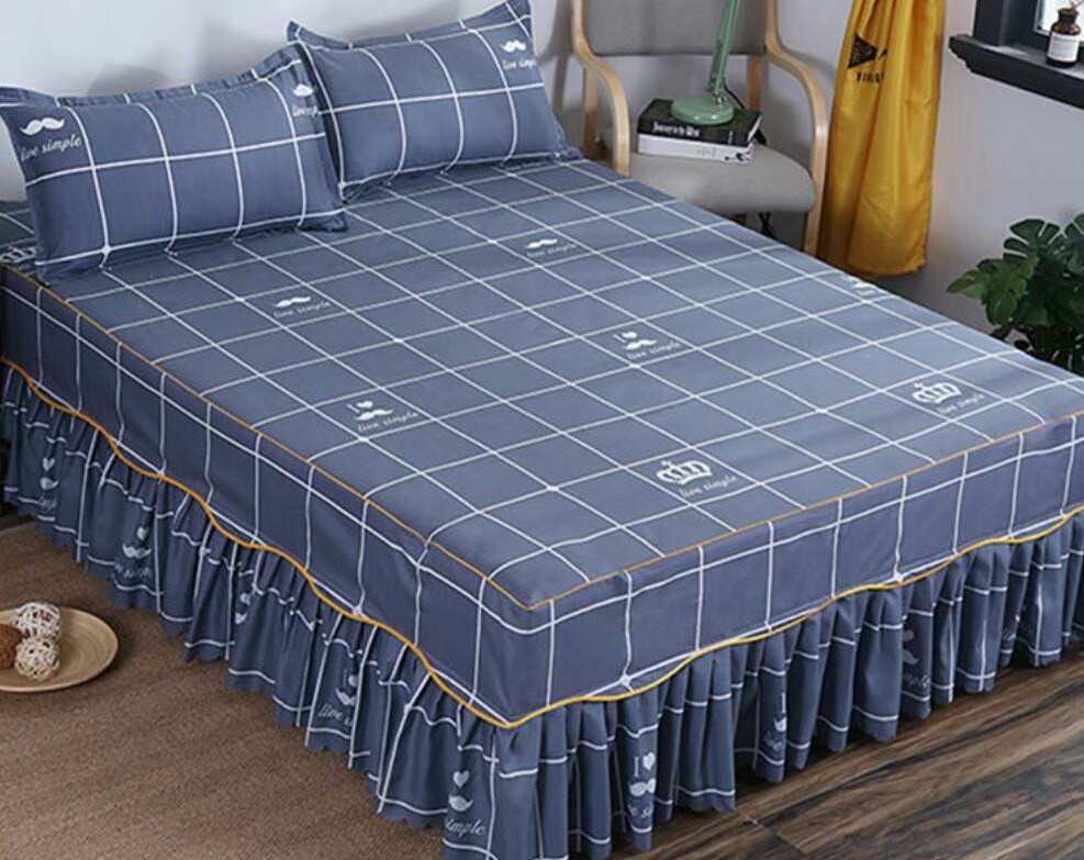 Bed skirt pillowcase 3 woolly Bedsheet Bedding set Bedspread
