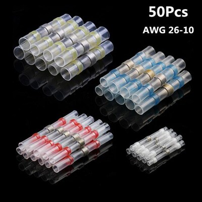 50Pcs Wire Cable Soldering Terminal Set Waterproof Solder Se