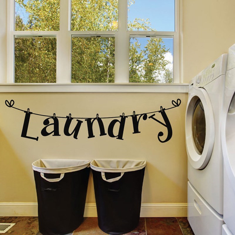 Creative Laundry room decoration wall sticker bathroom backg