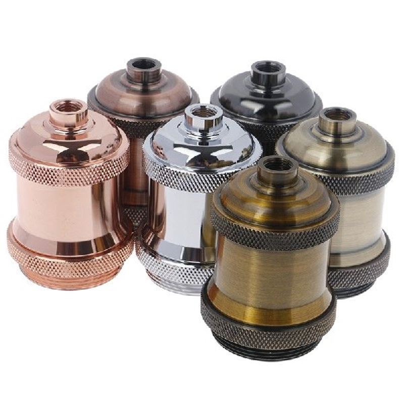 Edison Lamp Holder E27 E26 Screw Bulb baseAluminum Light