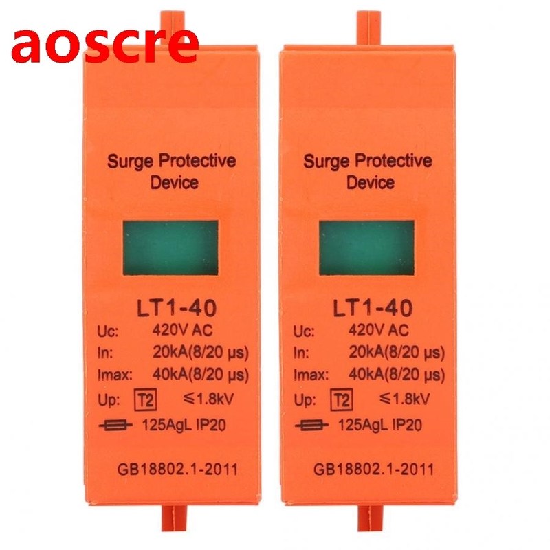 2PCS SPD Surge Protective Device Surge Protector Arrester Ho