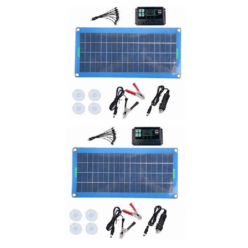 2X 300W Solar Panel 12V 5V Dual USB Controller
