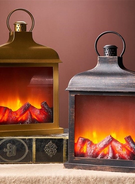 Simulation  Fireplace Light LED Flame Lantern Lamps Effect L
