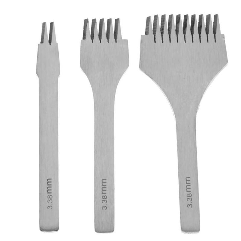 3.38Mm White Steel Flat Chisel Leather Craft Tools Hole Punc