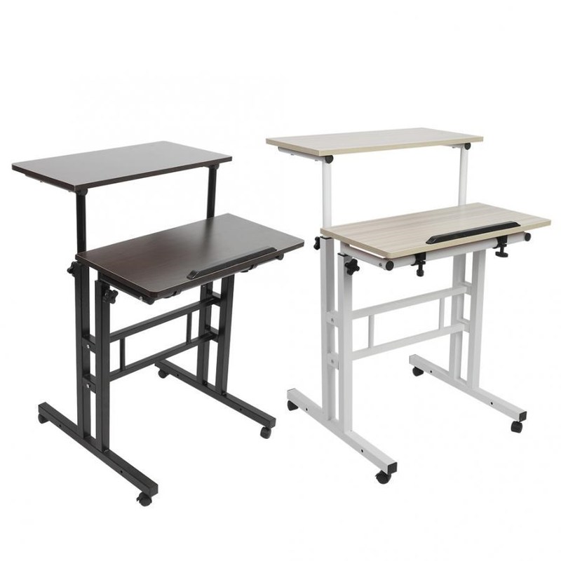 60cm Adjustable Height Stand Up Laptop Desk Computer Standin