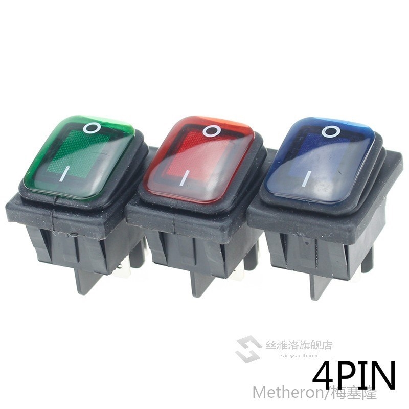 1pcs on off 12V/220V Heavy Duty 4 pin DPST IP67 Sealed Water