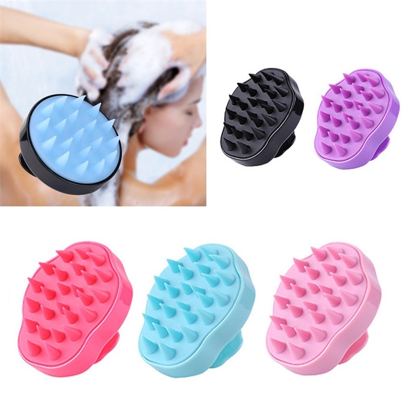 Silicone Head Body Scalp Massage Brush Comb Shampoo Hair Wa