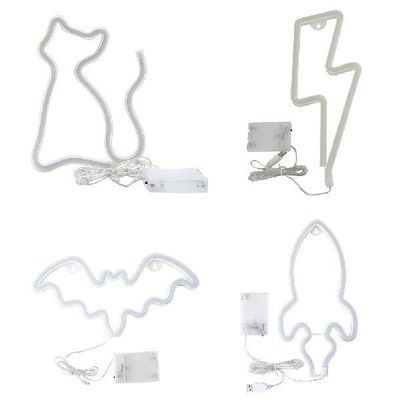 Desktop LED Neon Light Home Room Atmosphere Night Lamp Cat