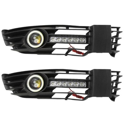 VODOOL 1 Pair Auto Front Bumper Projector Fog Lights DRL Lam