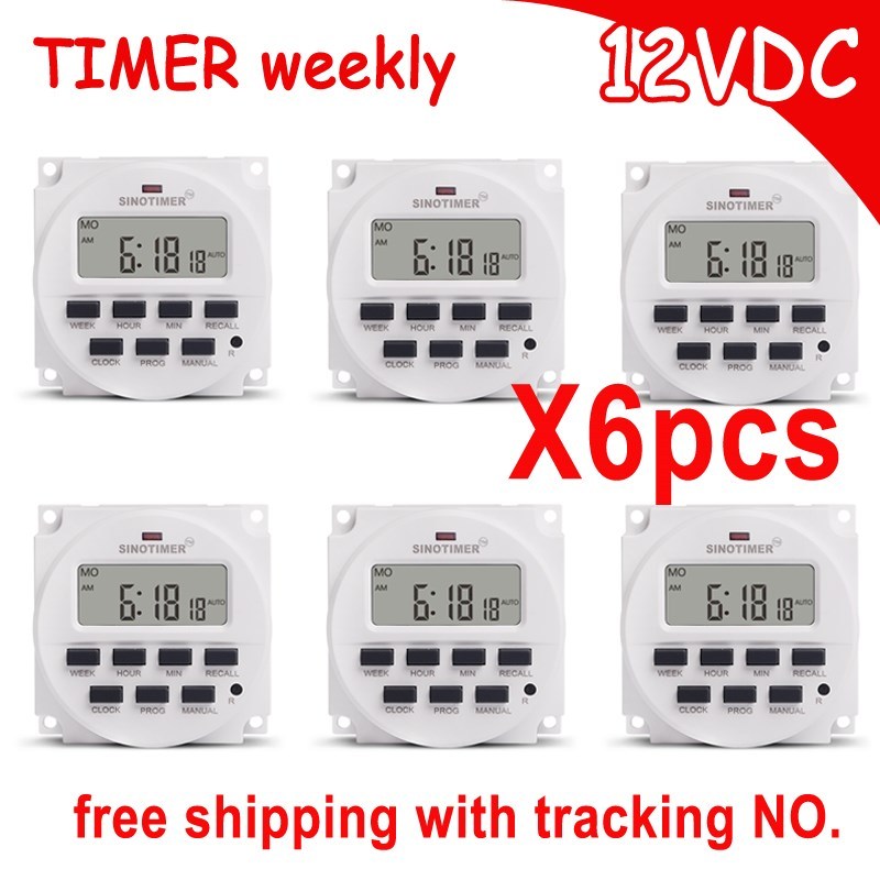 SINOTIMER wholesale 7 Days Programmable 12V DC Digital Timer