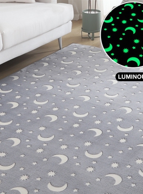 Thick Carpet for Living Room Luminous Plush Rug Children Bed