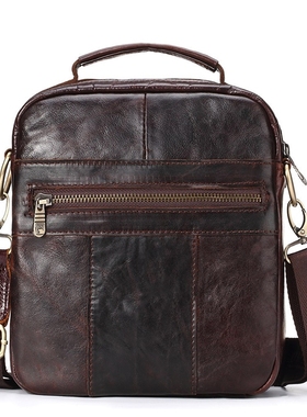 Fashion Man Package Vintage Shoulder Bag Genuine Cow Leathe