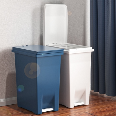 Garbage can house with a strap and foot on the toilet room k