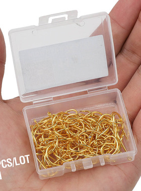 DONQL 50/100pcs Fishing Hooks Set Single Circle Fishhook Fly