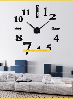 Modern design 3D wall clock diy rror wall stickers clocks