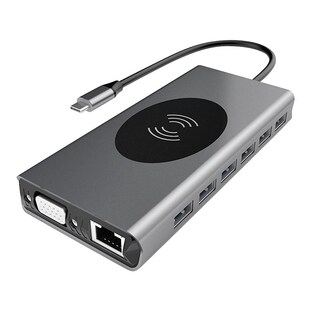 15-In-1 USB C Hub Laptop Docking Station Type C Hub Wireless