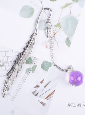 Creative Flower specis Bookmark Pendant Metal Book mark Stat