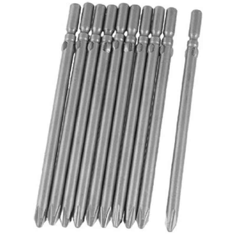 5mm Diameter 100mm Long PH2 Screwdriver Bits 10 Pcs NEW