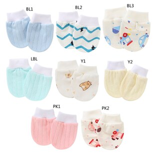 1 Pair Cotton Baby Anti Scratching Gloves Baby Mittens Newbo