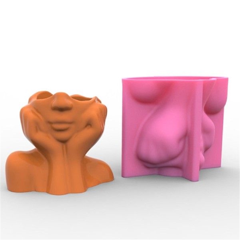 Flower Pot Silicone Mold, Succulent Planter Gypsum Cement