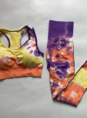 Women Exercise Outfits Tie Dye Fitness Yoga suits