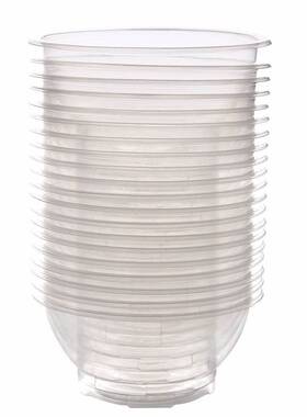 20Pcs Clear Plastic Disposable Rice Serving Bowl Outdoor Pic