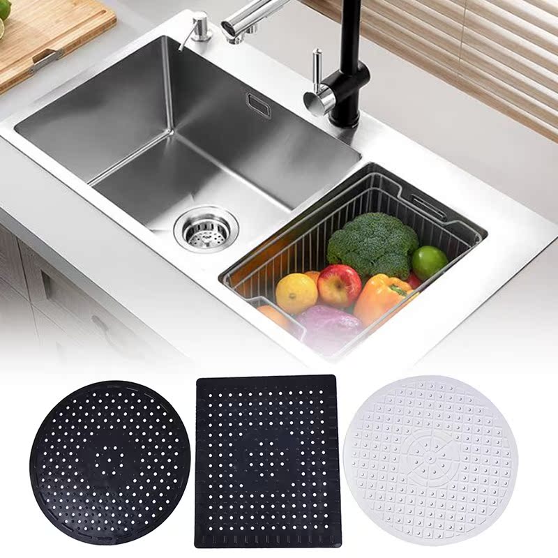 Tableware Quick Drain Drying Anti Slip Sink Mat Soft Rubber