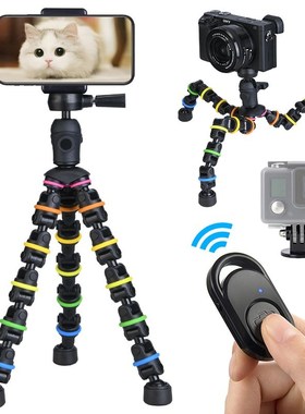 Tripod Stand for Phone with Mobile phone Holder Gopro Mount,