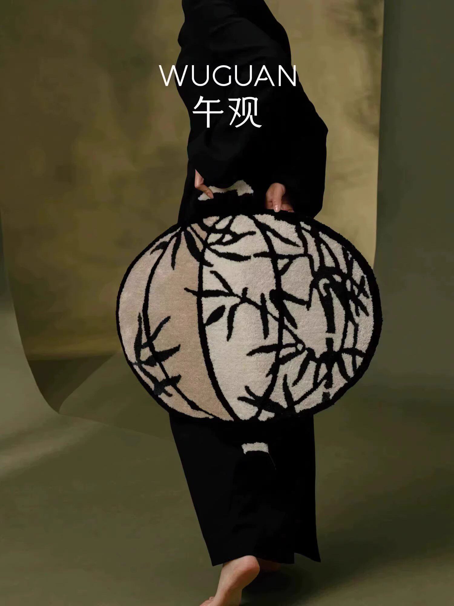 武官竹镜测试室宋代美学客厅卧室新中式高端背景墙挂画装饰地毯