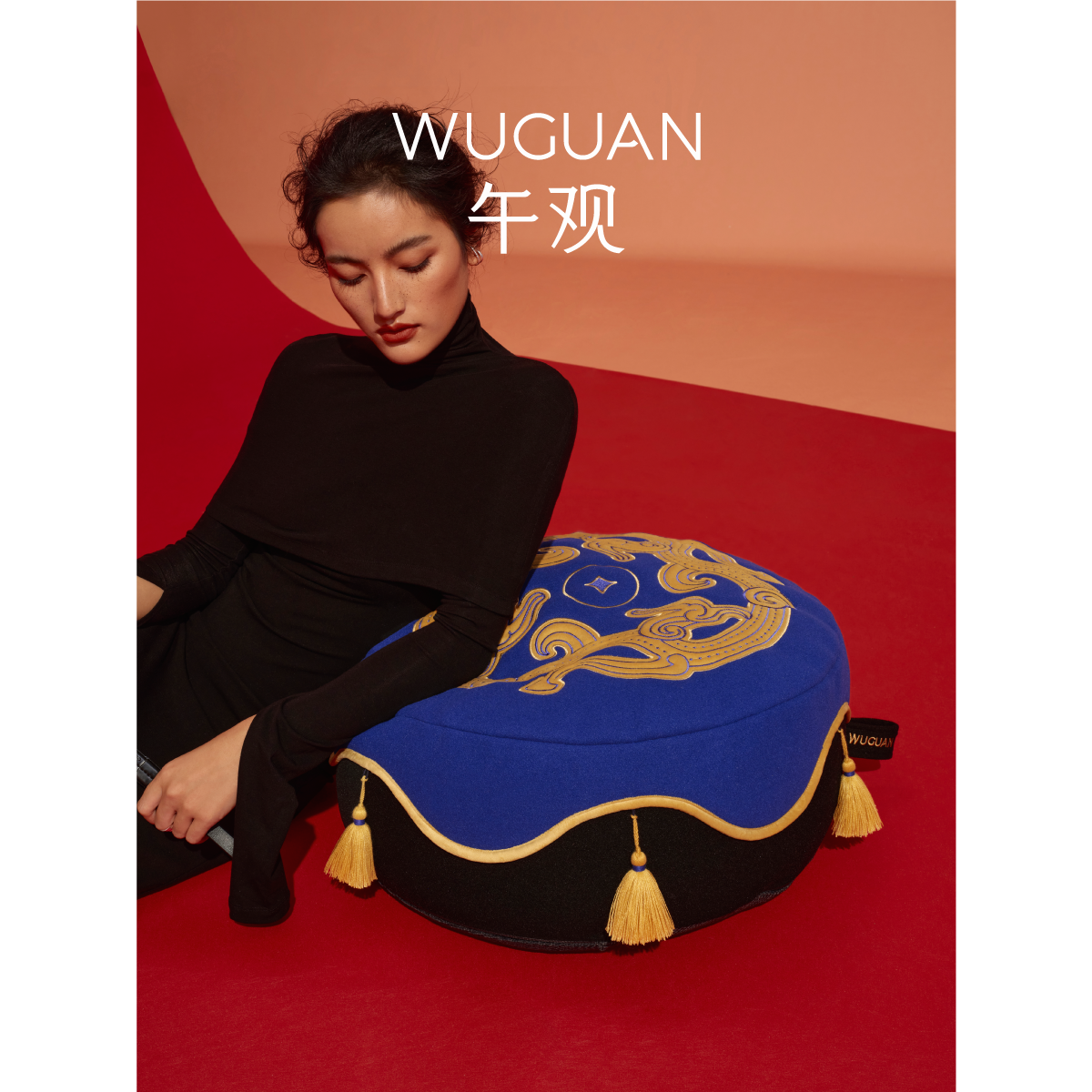 午观『驭冬』坐墩客厅地毯看书坐垫沙发脚垫马年装饰蒲团换鞋矮凳,居家布艺,蒲团,淘宝优惠券,粉丝福利购,淘宝优惠卷