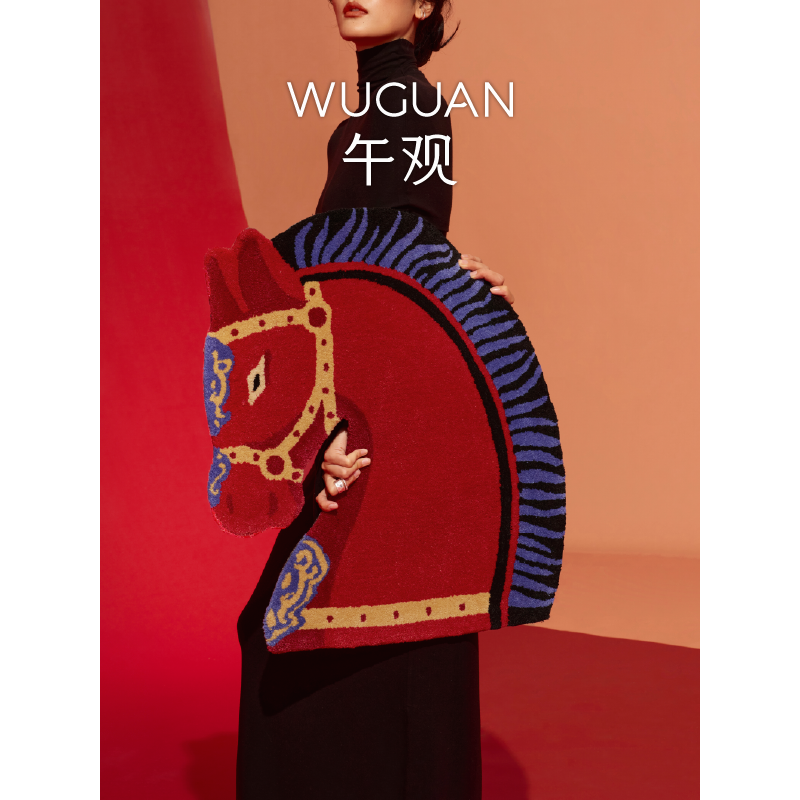 午观『驭冬』挂毯高级感客厅艺术装饰壁毯卧室手工装饰小地毯地垫