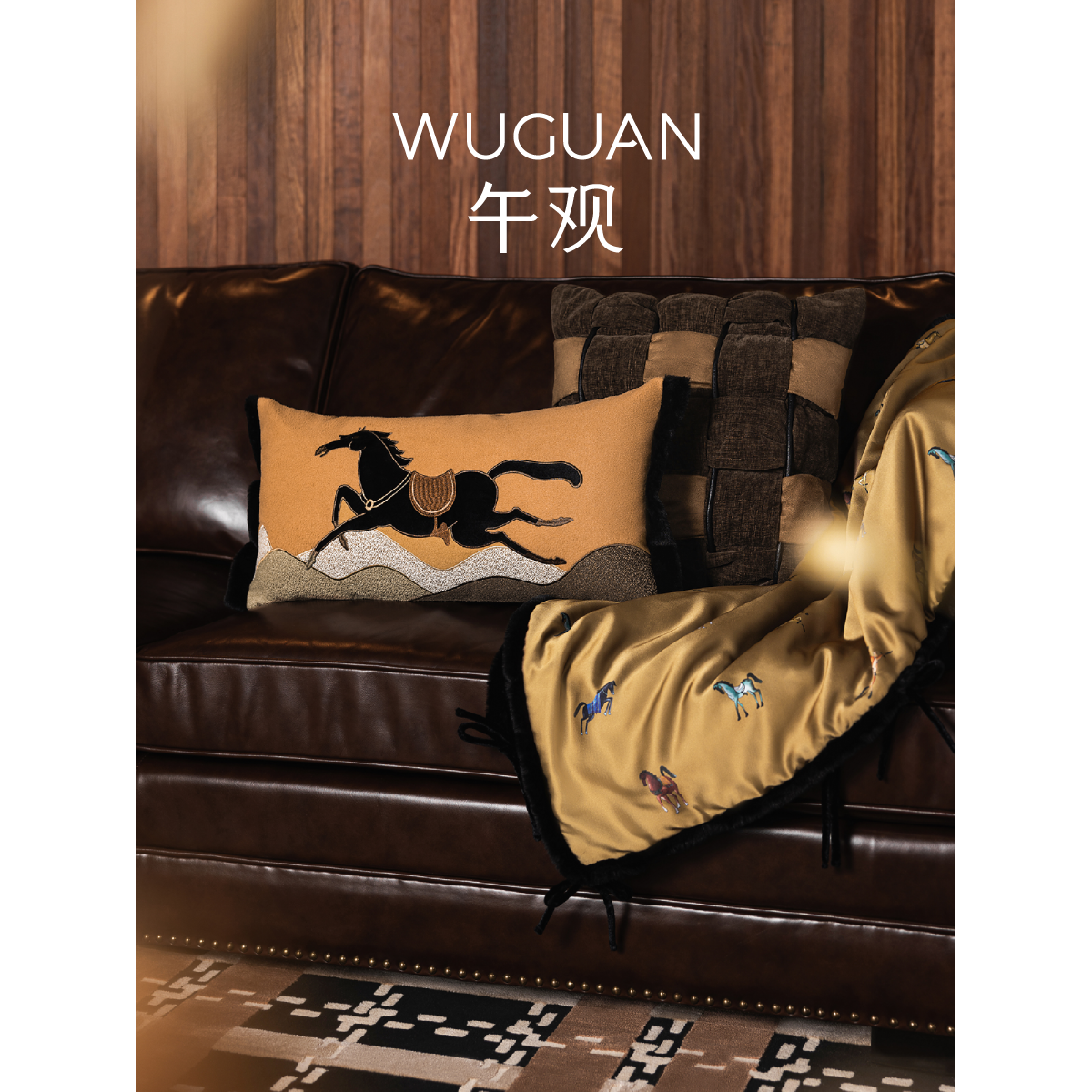 午观新中式重工刺绣抱枕沙发靠垫