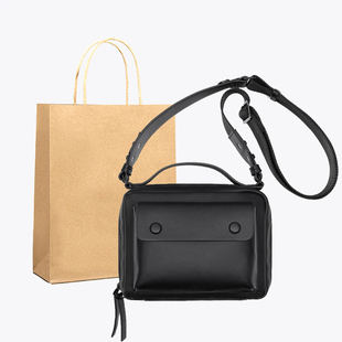 2026新款 潮流休闲单肩包潮牌男女斜挎包学生小胸包 黑色拼接色时尚