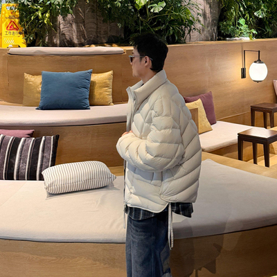 云朵泡芙排骨羽绒服男立领潮流