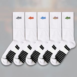 NICEID篮球袜NICE刺绣袜子高帮篮球精英袜毛巾底防滑包裹性运动袜