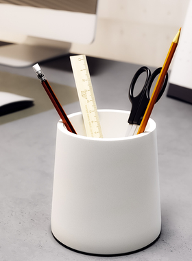 简约设计清水泥梯形创意高级感桌面办公个性多功能收纳笔筒盒礼物