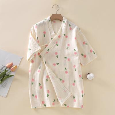 A类棉儿童睡衣夏季薄款浴巾浴袍宝宝卡通家居服睡袍空调服kd33