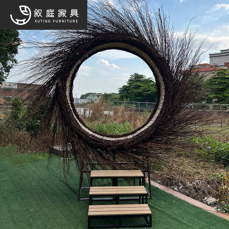 巴岛网红鸟秋千景区婚拍摄道具创25-04-12纱意悬挂圆形巢床厘户外