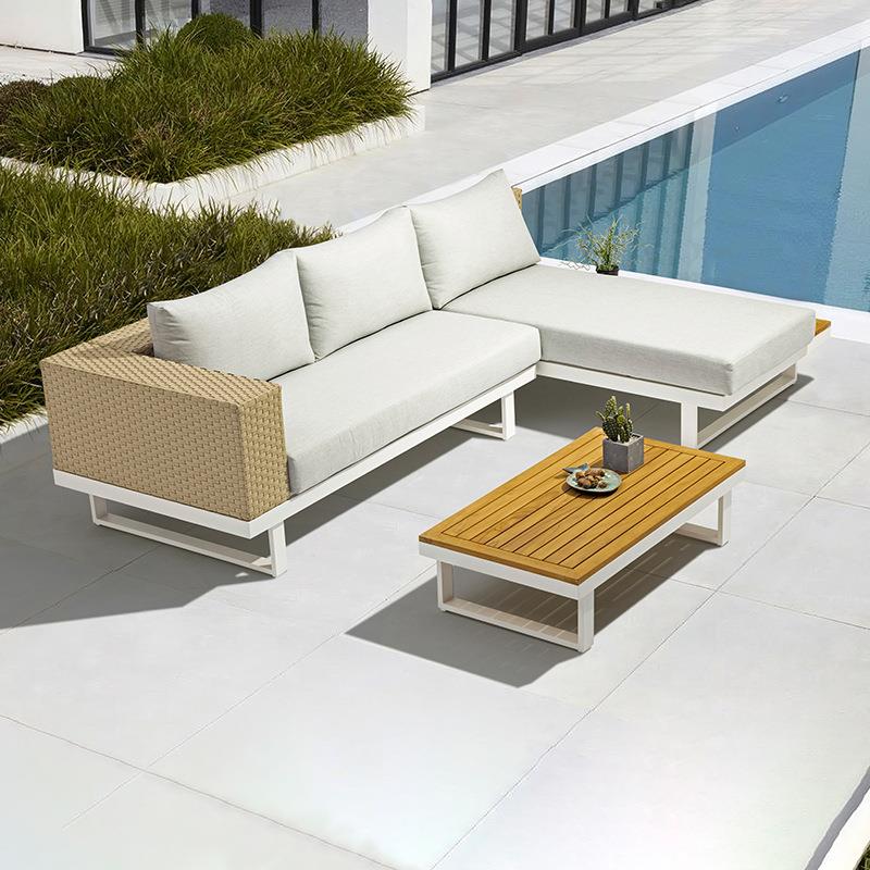 优境休闲编151藤户合外家具跨北澜欧风别墅商用铝金户外沙发