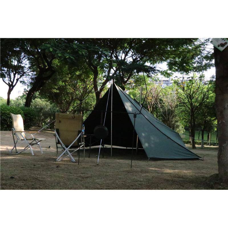 TC印复BID古营地第安加厚棉布帐篷户外露便庇护营所防雨携柴火炉